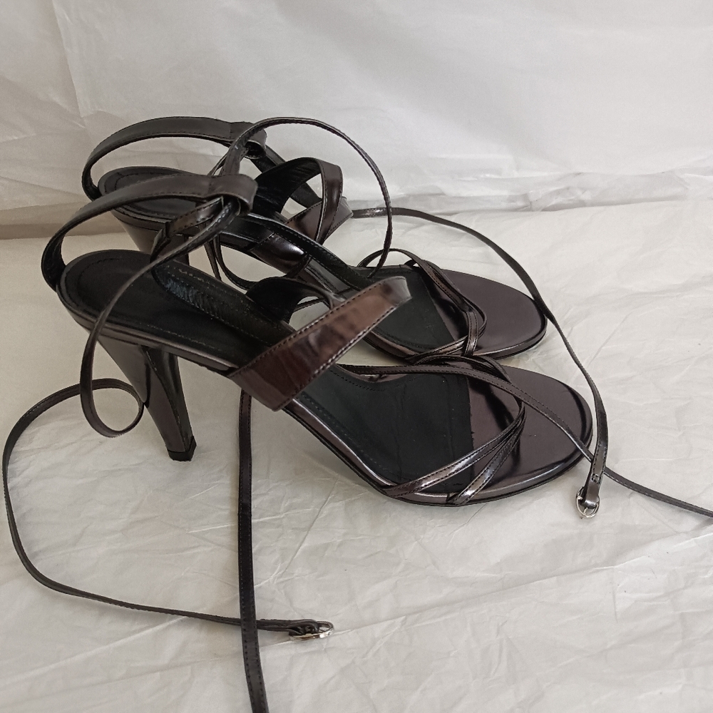 Isabel marant metallic heels size 38 ankle strap - Picture 6 of 15